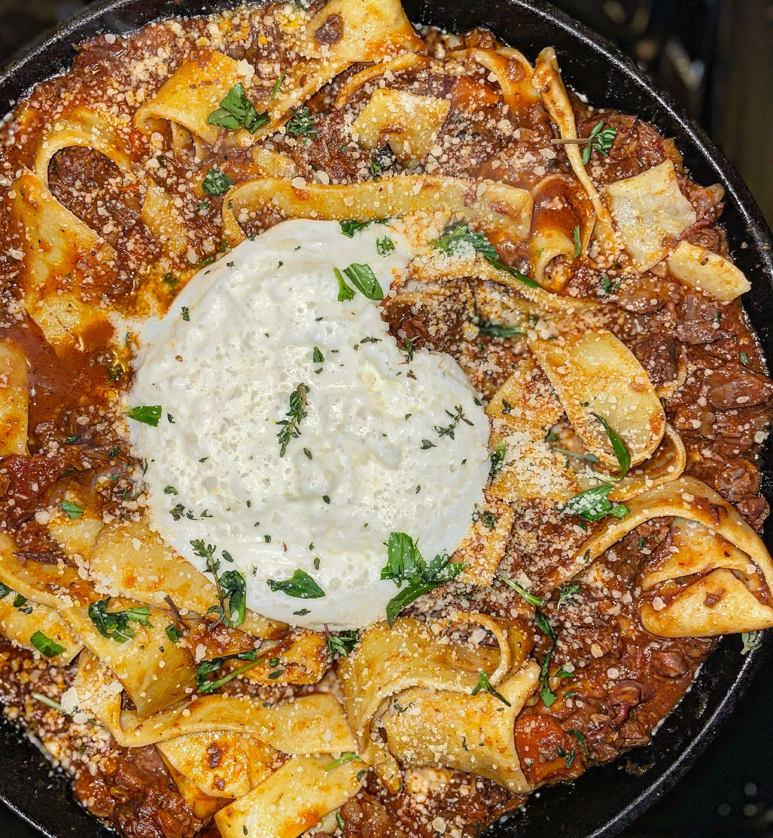 Short Rib Ragu Pappardelle with Burrata