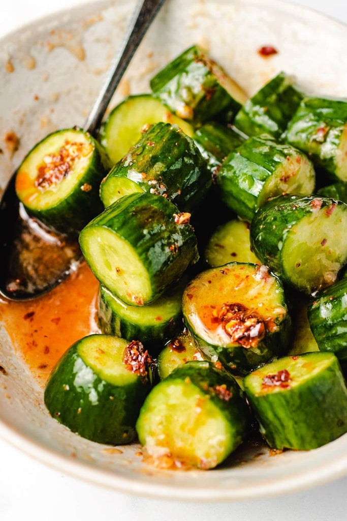 Spicy Sesame Cucumber Salad