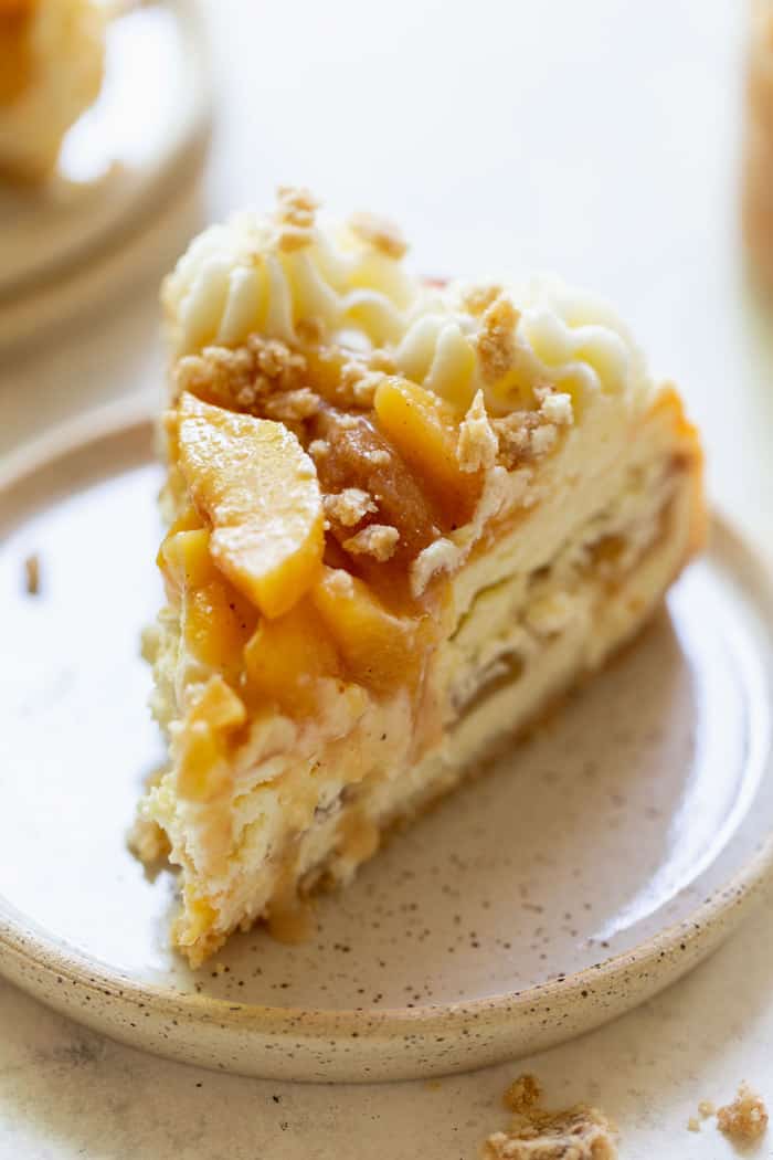 Peach cobbler cheesecake